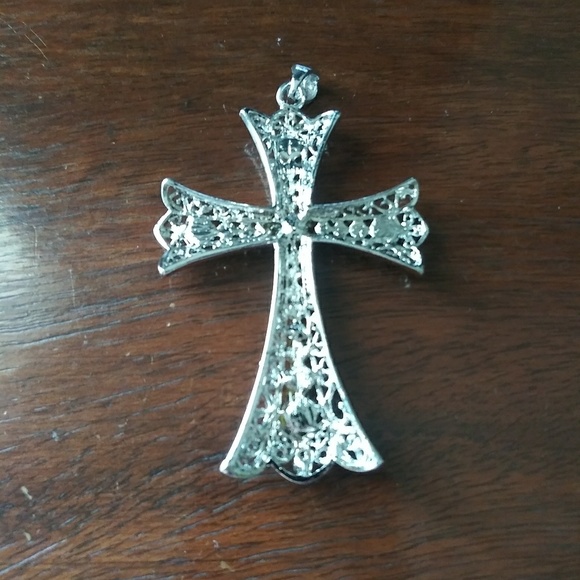 Very beautiful filigree cross pendant - Picture 2 of 8